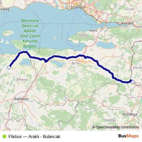 Flixbus bus Line Map