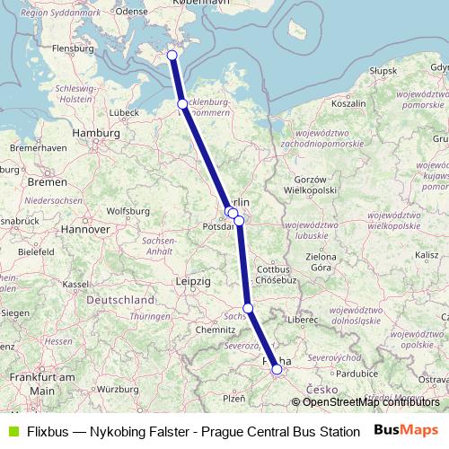 Flixbus bus Line Map
