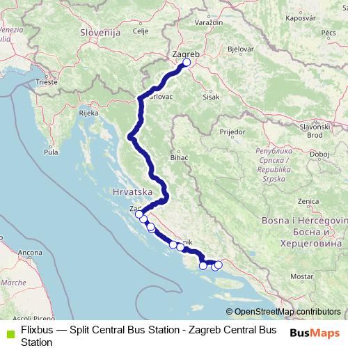 Flixbus bus Line Map