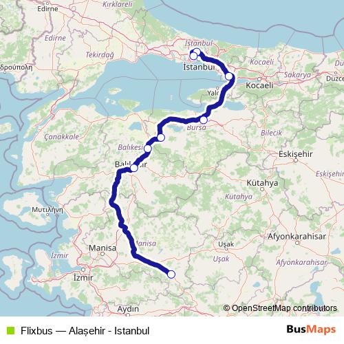 Flixbus bus Line Map