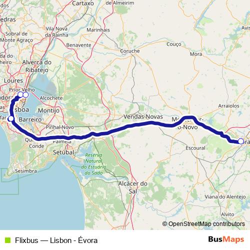 Flixbus bus Line Map