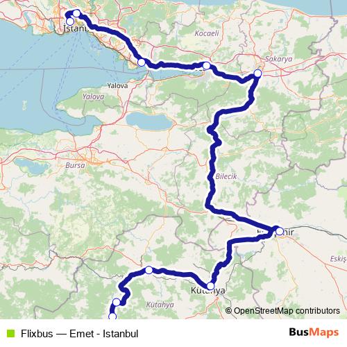 Flixbus bus Line Map