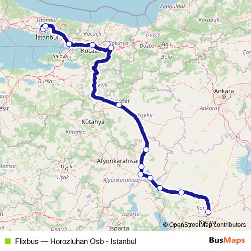 Flixbus bus Line Map
