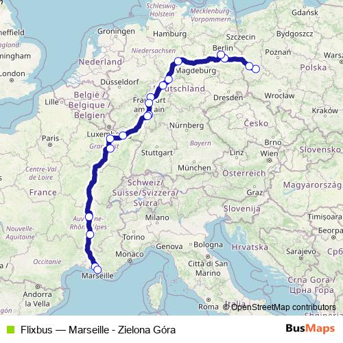Flixbus bus Line Map