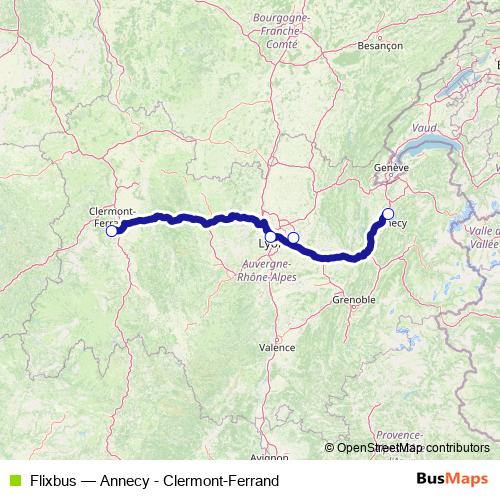 Flixbus bus Line Map