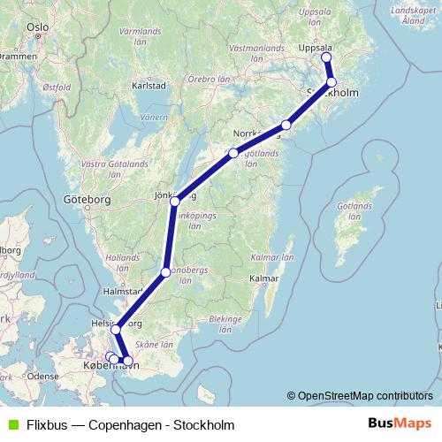 Flixbus bus Line Map