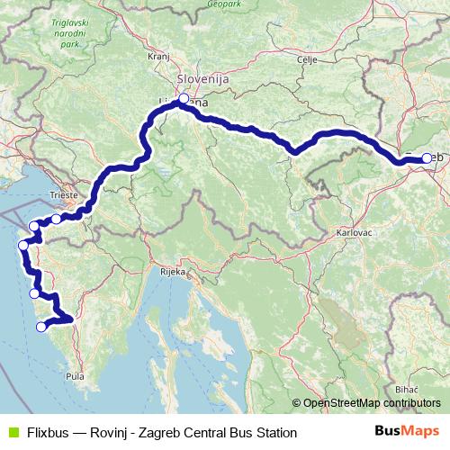 Flixbus bus Line Map