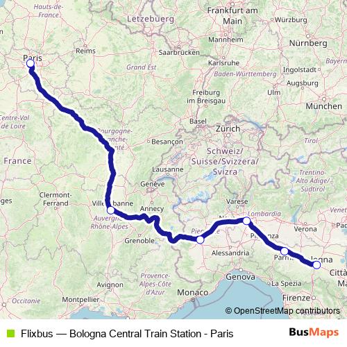 Flixbus bus Line Map