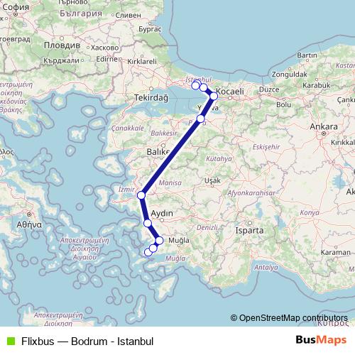 Flixbus bus Line Map