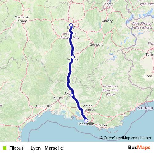 Flixbus bus Line Map