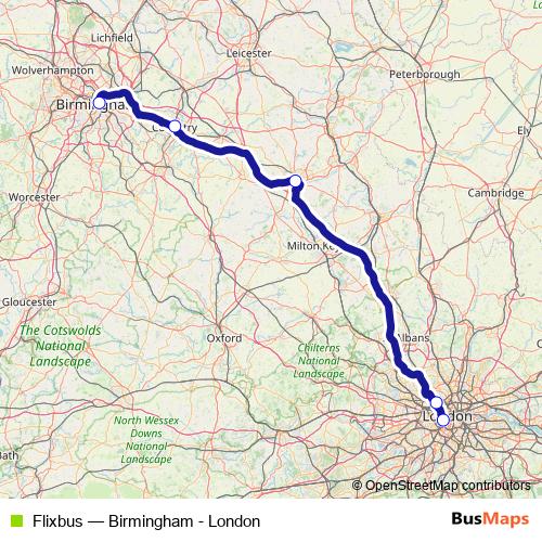 Flixbus bus Line Map