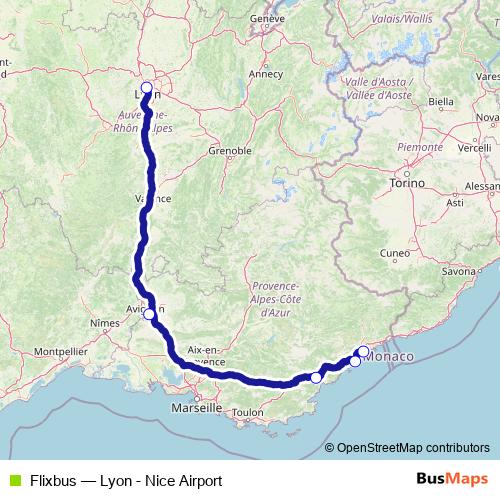 Flixbus bus Line Map