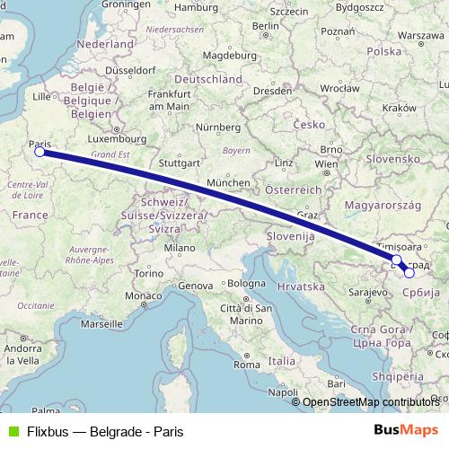 Flixbus bus Line Map