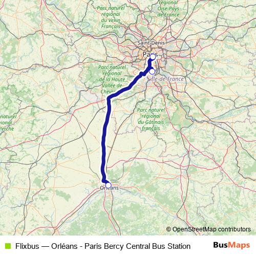 Flixbus bus Line Map