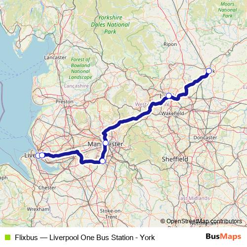 Flixbus bus Line Map