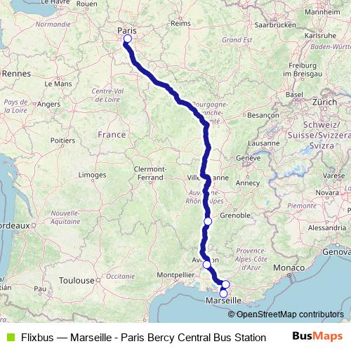 Flixbus bus Line Map