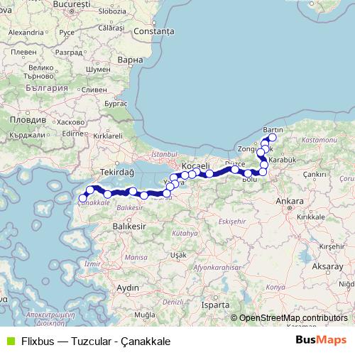 Flixbus bus Line Map
