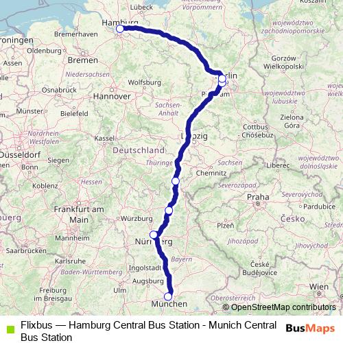 Flixbus bus Line Map