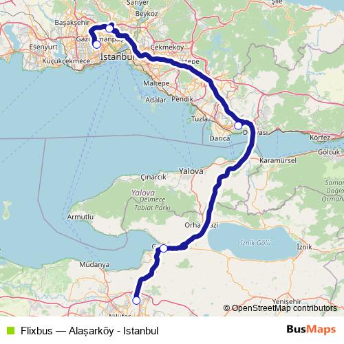 Flixbus bus Line Map