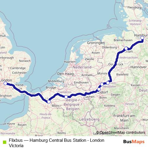 Flixbus bus Line Map