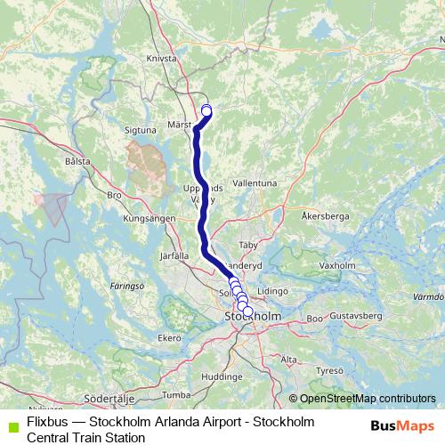Flixbus bus Line Map