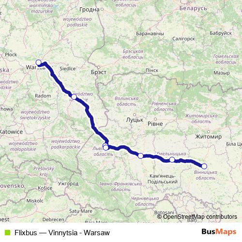 Flixbus bus Line Map