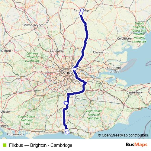 Flixbus bus Line Map
