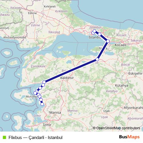 Flixbus bus Line Map