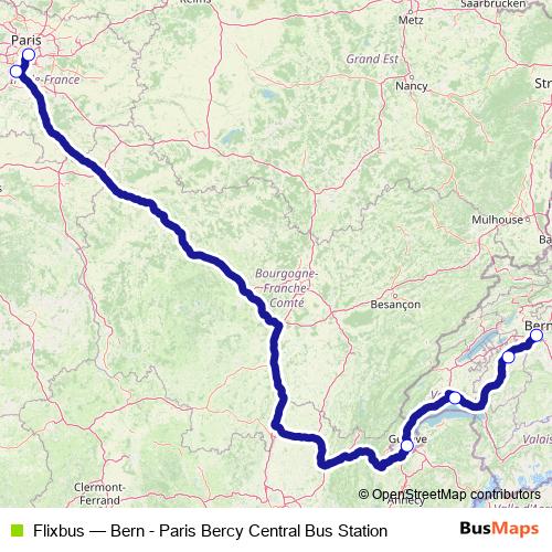 Flixbus bus Line Map