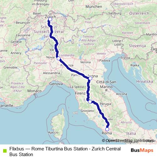 Flixbus bus Line Map
