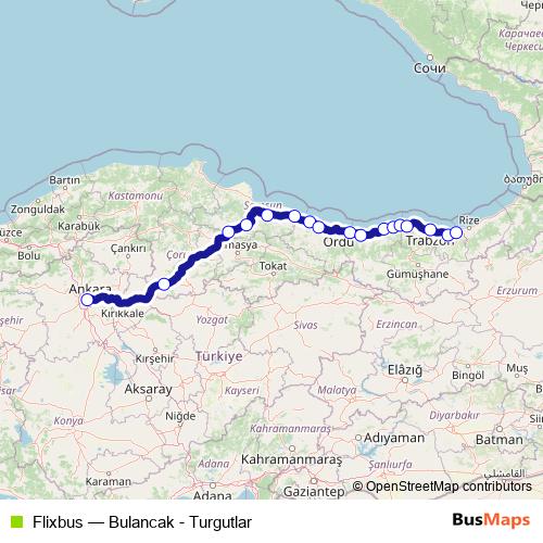 Flixbus bus Line Map
