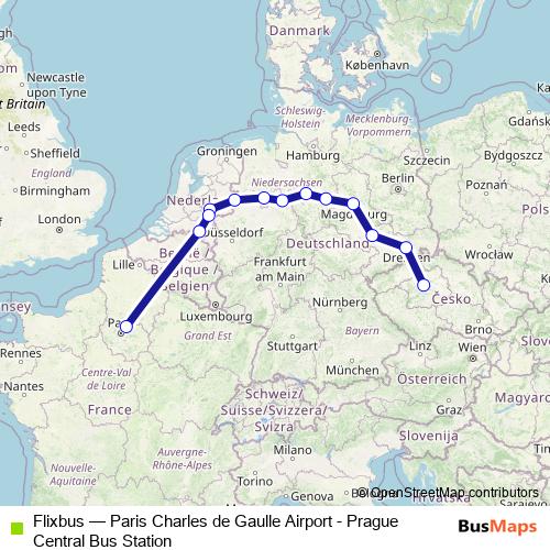 Flixbus bus Line Map