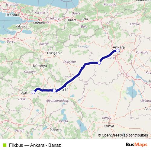 Flixbus bus Line Map