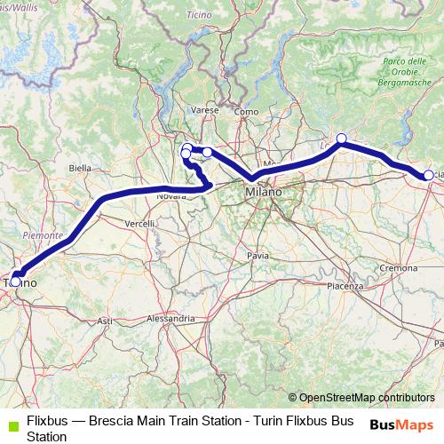 Flixbus bus Line Map