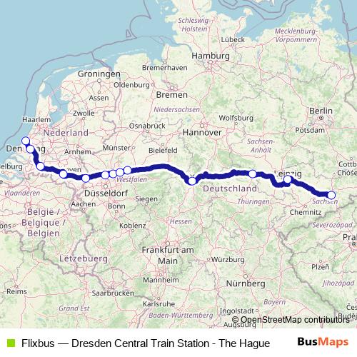 Flixbus bus Line Map
