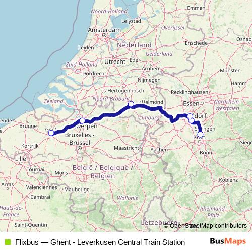 Flixbus bus Line Map