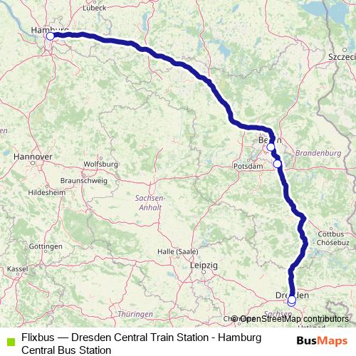Flixbus bus Line Map