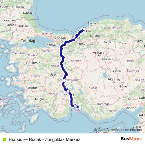 Flixbus bus Line Map