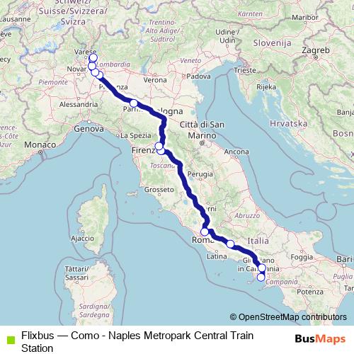 Flixbus bus Line Map