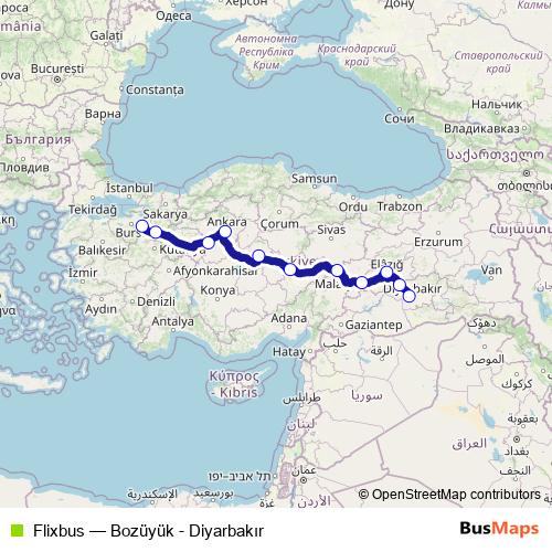 Flixbus bus Line Map