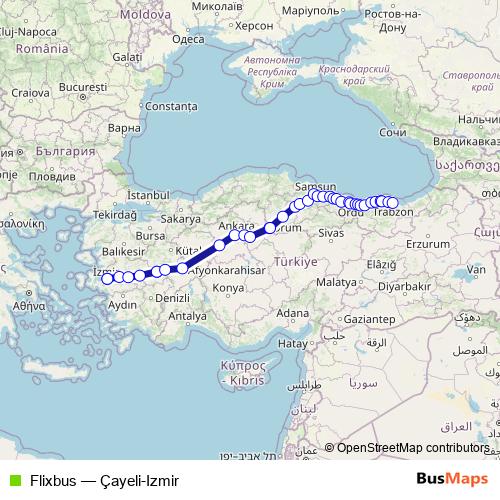 Flixbus bus Line Map