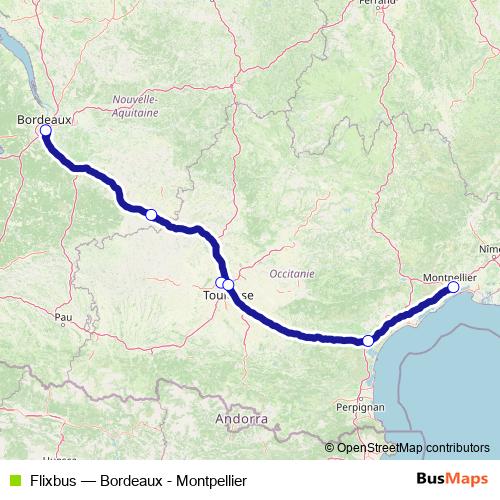 Flixbus bus Line Map
