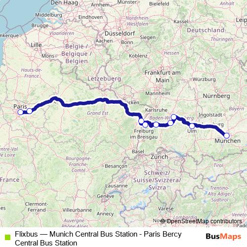 Flixbus bus Line Map