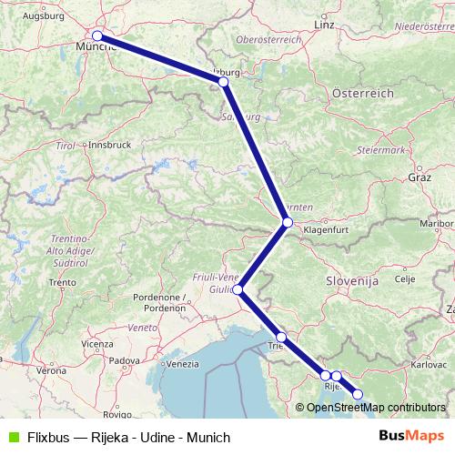 Flixbus bus Line Map