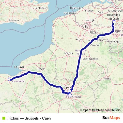 Flixbus bus Line Map