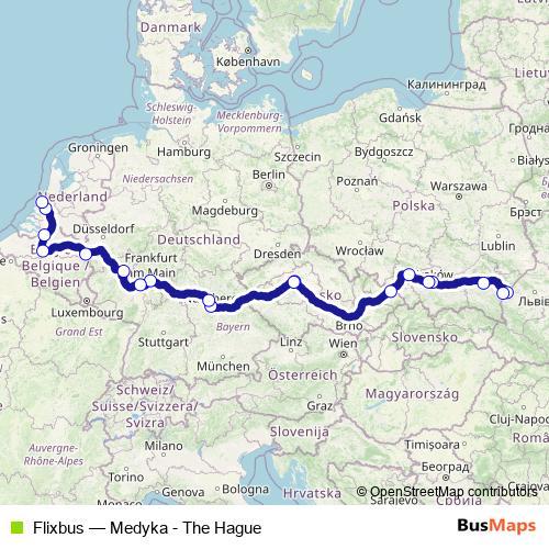 Flixbus bus Line Map