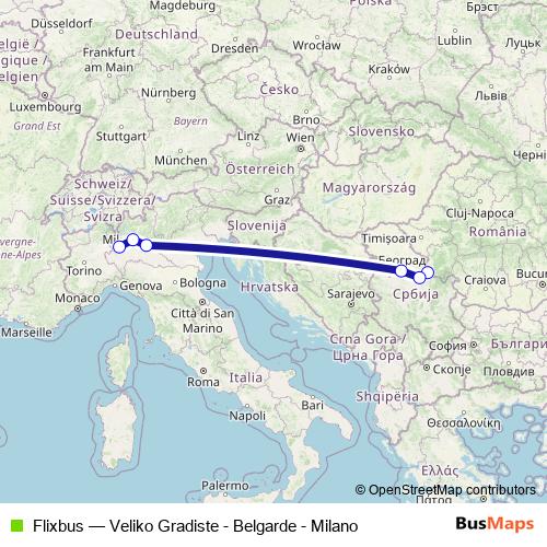 Flixbus bus Line Map