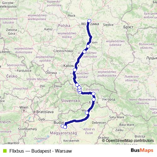 Flixbus bus Line Map