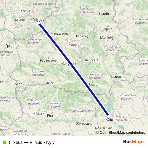 Flixbus bus Line Map