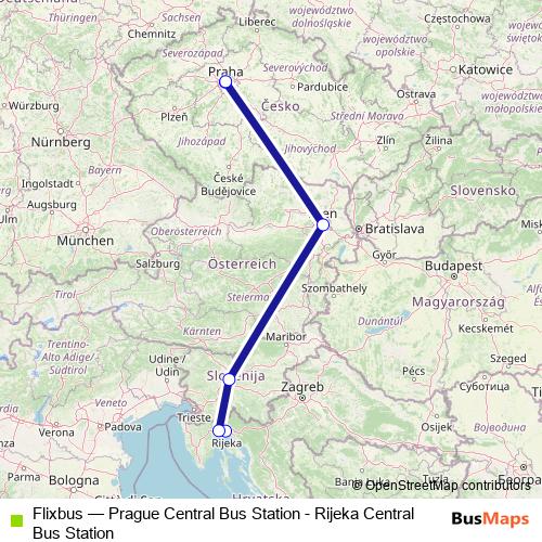 Flixbus bus Line Map